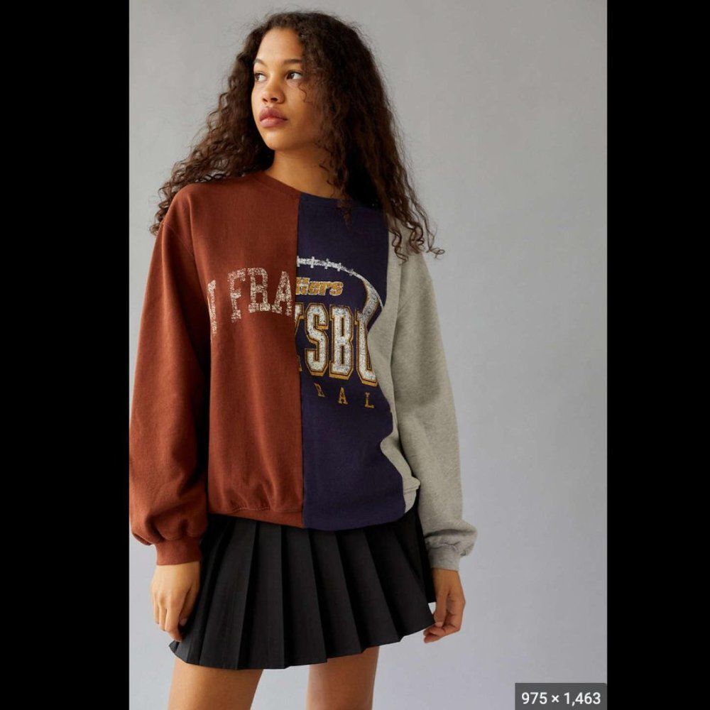 Urban Outfitters San Francisco Spliced Crew Neck Sweatshirt